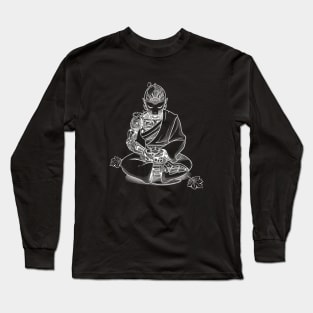 Meditation Robot Monk Minimalist by Tobe Fonseca Long Sleeve T-Shirt